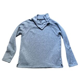 EDDIE BAUER MEN'S SIZE LARGE 3 BUTTON FLEECE SWEATSHIRT